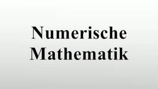 Numerische Mathematik [upl. by Aihsat]