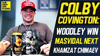 Colby Covington on Woodley Win Jorge Masvidal Next Khamzat Chimaev KhabibGaethje at UFC 254 [upl. by Koerlin]