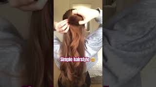 Simple hairstyles 🫰🏻🤯short ashortaday [upl. by Ayamat]