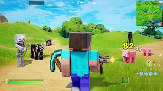 I installed MINECRAFT MODS in Fortnite [upl. by Marlea]