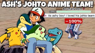 ASHS JOHTO ANIME TEAM IS SO FUN TO USE Pokemon Showdown [upl. by Aikehs78]