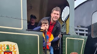 Oswestry Hertiage Railway Tour of the cab of Austin 1 the steam engine [upl. by Sasnett327]