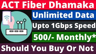 ACT Fiber Unlimited Broadband Plans 2021  ACT Fibernet Dhamaka Offer  No1 Fiber Broadband in India [upl. by Enialem]