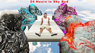 Lava God Franklin Shinchan Spending 24 Hours In Sky Bed Challenge in GTA 5 [upl. by Ecirehc]