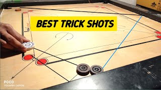 carrom board tricks 10  carrom trick shots  carrom  best carrom shots vidharbha carrom touch [upl. by Wenonah]