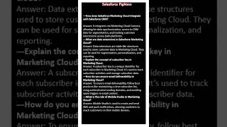Salesforce Marketing Cloud Interview Questions and Answers salesforcefighters interview [upl. by Nikolaus618]