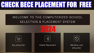 How to Check 2024 BECE School Placement for free in Ghana [upl. by Annayad58]