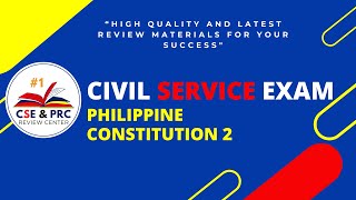 Civil Service Exam Drill for 2024 Philippine Constitution Part 2 [upl. by Nyleek]