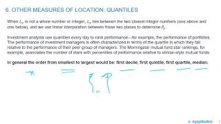 calculate and interpret quartiles quintiles deciles and percentiles [upl. by Seniag]