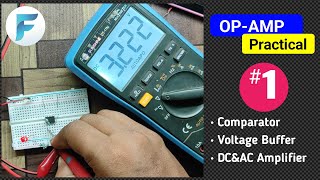 OPAMP Practical1Hindi LM358 ComparatorBufferAmplifier [upl. by Noramac]