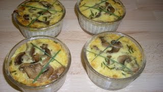 Comment faire des petits flans aux champignons de paris  Recette facile [upl. by Filberto]