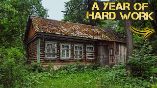 ONE YEAR TIMELAPSE OF RENOVATING an Old Secret House in a Remote Forest [upl. by Evania]