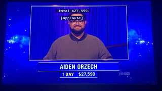 Jeopardy intro  Aiden Orzech Day 2 91724 [upl. by Lambard54]