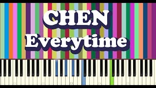 EXO 첸CHEN  Everytime piano cover 태양의후예 OST [upl. by Dabbs]