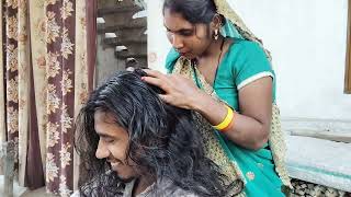 nitpicking in long hair  husband nitpicking in long hair [upl. by Redvers]