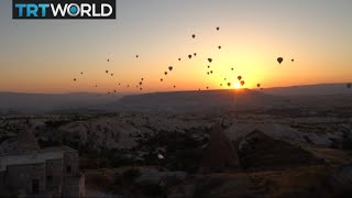 Cappadocia Festival Turkey hosts firstair balloon festival [upl. by Treblih]