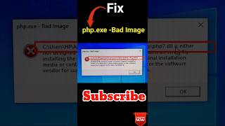 How to fix phpexebad image easily shorts shortsfeed shortsviral shortsvideo shortfeed [upl. by Vladimir907]