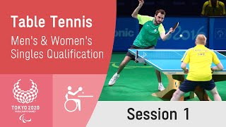 Table Tennis Singles Qualification  Session 1  Day 1  Tokyo 2020 Paralympic Games [upl. by Dennis]