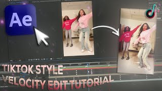 TikTok Style Velocity Edit Tutorial  After Effects [upl. by Sherry787]