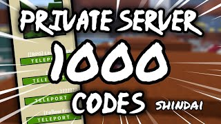 quot1000 Server VIP Shindai Valleyquot  Private Server Codes  Shindo Life [upl. by Celik]