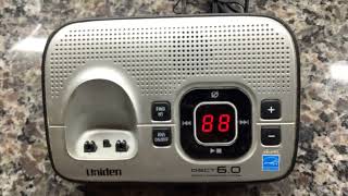 UNIDEN DECT 60 BASE FLASHES ERROR 8 then 88 [upl. by Arnst88]