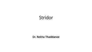 Stridor  Pediatrics [upl. by Ahsoym]