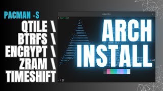 Arch Linux Installation Guide including BTRFS QTile ZRAM disk encryption timeshift [upl. by Ainesey]