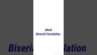 Biserial Correlation in 1min Must watch biserialcorrelation statistics psychologystatistics [upl. by Etnoed667]