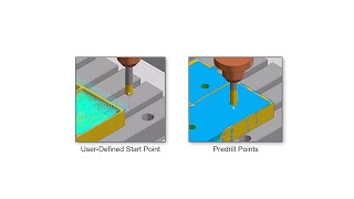 NX 3D Adaptive Roughing  Predrill Points [upl. by Kcirneh907]