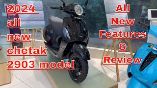 All new bajaj chetak 2903 all features details amp review in hindi review chetakelectric chetak [upl. by Meehyrb]