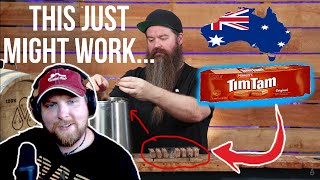 American Reacts to Distilling the Worlds Best Biscuit Tim Tams [upl. by Magan]