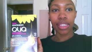 Coloring Natural Black Hair with Garnier Olia 70 [upl. by Goodyear]