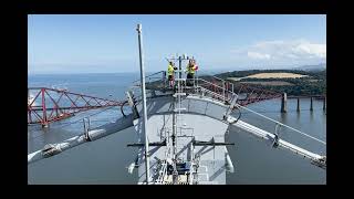 BEAR Scotland bagpipers celebrate 60 years of Forth Road Bridge [upl. by Ibmab26]