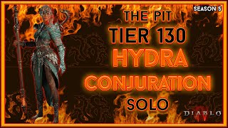 Pit 130 Hydra Sorc Clear  Season 5 Diablo 4 [upl. by Ohce]