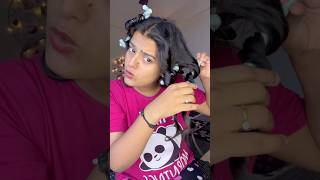 Viral Heatless curler review  trying viral hair curler first time shorts youtubeshort [upl. by Ibbie]