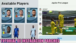 TUTORIAL COMO INSTALAR LOS PARCHES PES 2021 MOBILE OBB Y ACORTADORES [upl. by Ronyam]