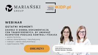 OSTATNI MOMENT NA DOKUMENTACJĘ CEN TRANSFEROWYCH TP ceny transferowe [upl. by Oina]