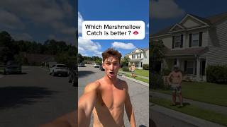 Which World Record Marshmallow Catch is better  👄😂 trickshot sports funny catch worldrecord [upl. by Eehc101]