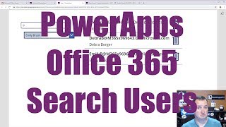 PowerApps Office 365 User Search [upl. by Yenffad]