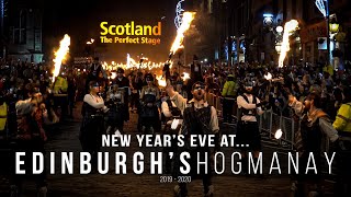 EDINBURGH HOGMANAY 2019 Fireworks street party torchlight procession amp loony dook for New Year [upl. by Atteragram851]