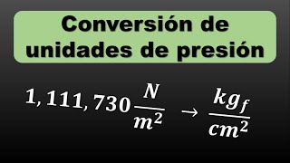 Conversión de unidades de Pascales a Kgfcm2 [upl. by Aguste354]