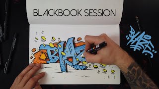 GRAFFITI blackbook SKETCH session 🧨 Blaze [upl. by Colton]