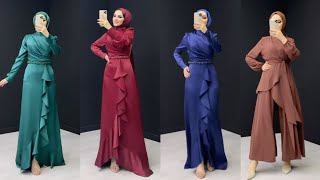 En Şık Tesettür Kombin Elbise Modelleri ✔️ Tesettür Elbise Modelleri  Hijab Dresses Collection [upl. by Okoyk707]