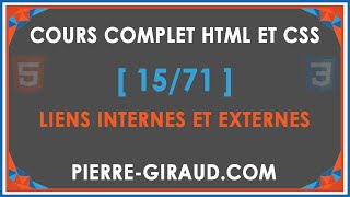 COURS COMPLET HTML ET CSS 1571  Liens internes et externes en HTML [upl. by Uos]