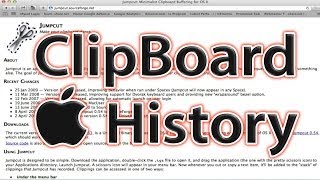 Mac Clipboard History Jumpcut Mac Application [upl. by Toy185]