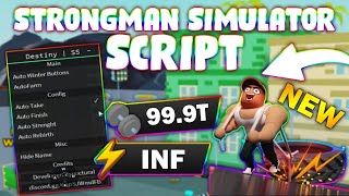 NEW Strongman Simulator Script PASTEBIN 2024 INF ENERGY AUTOFARM SPEED AUTO REBIRTH [upl. by Hniht]