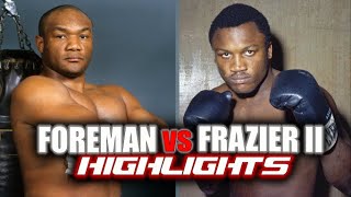 George Foreman vs Joe Frazier II  Full Fight  Highlights [upl. by Rudman]