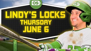 MLB Picks for EVERY Game Thursday 66  Best MLB Bets amp Predictions  Lindys Locks [upl. by Laurentia]