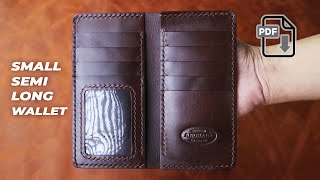 Small Semi Long Wallet  Tutorial with PDF pattern [upl. by Adlecirg780]