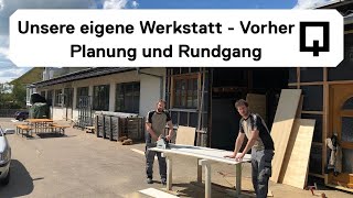 Werkstatt einrichten  wir bauen unsere eigene Werkstatt kleiner Rundgang  Vorher Video [upl. by Lancelot657]